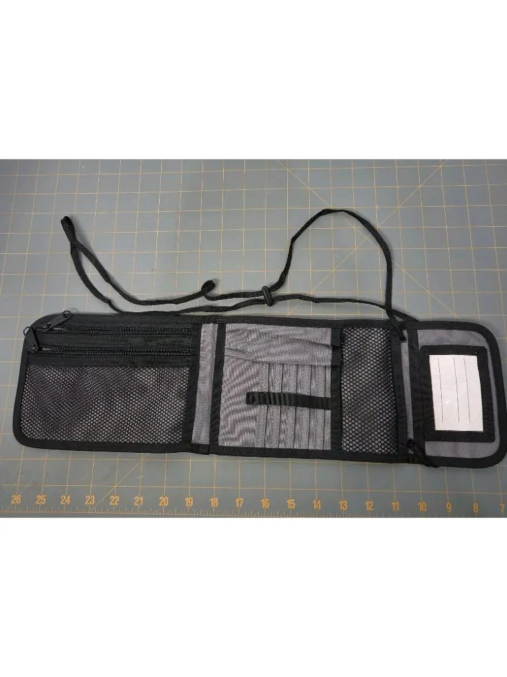 L.L. Bean Travel Neck Wallet w/Zippered Pockets & Buckle Closure Crossbody Grey